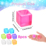 6 x Brand New DSLSQD 8 Pack Stress Balls Squeeze Cube, Ice Cube Fidget Toys, Anti Stress Toy Balls, Cube-Shaped Kneading Ball, Anti Stress Ice Block Balls, Sensory ADHD Toys for Children Adults - RRP €44.64