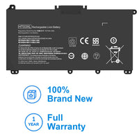 1 x RAW Customer Returns HT03XL battery replacement for HP 240 245 250 255 G7 340 348 G5 series Pavilion 14-DH 14Q-CS 14-CE 14-CK 14-DF 14-DQ 15-DW 15Q 15S X360 14-DH 14M-DH series HT03041XL L11119-855 L11421-542 L11421-2C2 - RRP €35.53