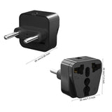 1 x RAW Customer Returns Pack of 3 EU UK USA to Brazil plug adapter, travel adapter Brazil Type-N, Brazil travel plug socket adapter, Australia Italy China plug to Brazil, for home, travel, black - RRP €15.12