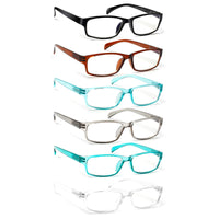 1 x RAW Customer Returns COJWIS Reading Glasses 6 Pack Men and Women Quality Spring Hinge Blue Light Filter Reader Glasses 6 Color Mix-3, 1.25  - RRP €15.62