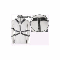 1 x RAW Customer Returns OnundOn Men s Strap Body Leather Harness Men s String Underwear With Penis Ring Fetish Adjustable - RRP €33.17