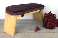 1 x RAW Customer Returns Tortuga - Meditation bench foldable with padded seat - Yoga stool cushion bamboo - Ergonomic - Complete set carrying bag, comfortable cushion - Improves posture garnet red  - RRP €56.83