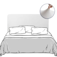 1 x RAW Customer Returns Lydevo Bed Headboard Covers Bed Headboard Cover Stretch Stretchy Bed Headboard Soft Dustproof Velvet Fabric Headboard Protective Cover Protector Headboard Cover for Padded Headboard 120cm-140cm, Velvet White - RRP €23.8