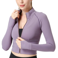 1 x Brand New FEOYA Women s Running Jacket Long Sleeve Hooded Jacket Sports Jacket Running Sweat Jacket for Yoga Fitness Top Sport Workout Running Shirt Training Jacket Top XL Purple - RRP €36.79