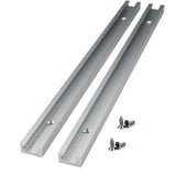 1 x RAW Customer Returns Zeberoxyz 300mm Aluminum T-Track Slider with Screws Double Cut Profile Universal with Pre-Drilled Mounting Holes for Woodworking and Clamps DIY Tools Size 300mm, 4pcs  - RRP €24.0