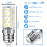 1 x RAW Customer Returns Blewandy LED lamp bulb E27, 12W replaces light bulbs 100W, cool white 6500K 1200LM LED lamps, not dimmable, no flickering, LED energy saving lamp bulbs, pack of 6 - RRP €20.99