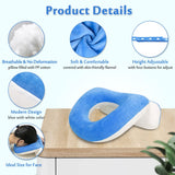 1 x RAW Customer Returns Face Down Pillow After Eye Surgery Prone to Vitrectomy Retina Recovery Equipment Donut Face Pillow Massage Head Headrest Desk Pillow for Nap Piercing Blue - RRP €39.99