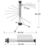 1 x RAW Customer Returns Tebery pasta dryer for up to 2.5kg pasta, 16 extendable rungs, integrated transport rod, foldable - spaghetti dryer, pasta dryer - RRP €21.17