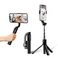 1 x RAW Customer Returns Boxmom Gimbal Smartphone Stabilizer, 1-Axis, Cell Phone, with Bluetooth Remote Control, 3-1, for Vlogging, YouTube, Live Video, TikTok, Compatible with iPhone Android - RRP €38.82