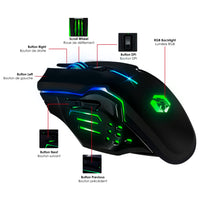 1 x RAW Customer Returns Empire Gaming - Armor RF800 Wireless Gaming Keyboard and Maus Set QWERTZ DE-Layout - Keyboard Keyboard 2.4 G RGB - Ergonomic Keyboard Mouse 4800 DPI with Mousepad - PC PS4 PS5 Xbox One Mac Series - RRP €41.99