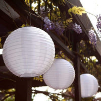 1 x RAW Customer Returns Qedertek Lanterns Solar Outdoor 4 Pieces 20 cm Solar LED Lantern Waterproof Nylon Hanging Garden Lantern Solar Lighting for Garden, Yard, Patio, Wedding, Party Decoration Warm White  - RRP €20.39