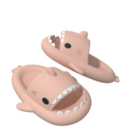 1 x RAW Customer Returns ChayChax Shark Sildes Slippers Women Men Children Shark Flip Flops Summer Slippers Bathing Slippers Non-Slip Shower Bathing Shoes Beach Sandals, Pink, 32 33 EU - RRP €23.99