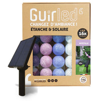 1 x RAW Customer Returns GuirLED - Outdoor LED Ball String Lights, Waterproof IP65, High Efficiency Solar Panel, Auto On Off, 16 Balls, 3m, Blueberry - RRP €40.33