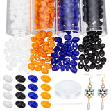 1 x Brand New nbeads Over 117 Pieces 4 Colors Czech Glass Beads Kit, Halloween Theme Bracelet Making Kit with Big Eye Beads Needles and Elastic Thread for Necklace Earring Jewelry Making - RRP €20.4