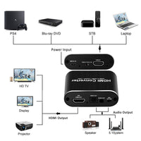 1 x RAW Customer Returns avedio links 4K HDMI Audio Extractor, 4K 60Hz 5.1 ARC HDMI to HDMI Optical Toslink SPDIF 3.5mm AUX Stereo Audio Out, HDMI Audio Converter Adapter Splitter Support 4K 60Hz HDCP1.4 1080P 3D - RRP €30.24