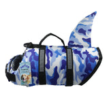 8 x Brand New Life Jacket Dog Pet Life Jacket Dog Life Jacket Swimsuit Pet Swimming Vest for Dogs Lifesaver Size Adjustable with Handle for Small Medium Large Dogs Blue Camouflage Life Jacket Dog, XL  - RRP €191.92