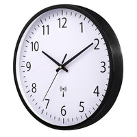 1 x RAW Customer Returns HZDHCLH Radio Controlled Clock 30 cm Large Dial Wall Clock Silent, Suitable for School, Home, Wall Decoration Black Second Hand - Black Frame  - RRP €33.99