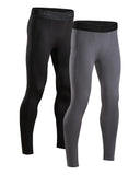 1 x RAW Customer Returns DANISH ENDURANCE 2 Pack Compression Tights for Men, Running Sports Pants with Pockets, Multicolor 1x Grey, 1x Black , M - RRP €27.44