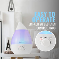 1 x RAW Customer Returns INNObeta Waterdrop 2.0 Ultrasonic 2.4L Humidifier Cool Mist with Filter for Babies, Children, Quiet, Automatic Shut-off, 7-Color LED Lights - RRP €39.99