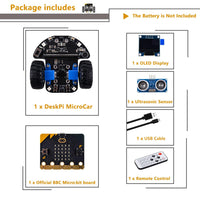 1 x RAW Customer Returns GeeekPi DeskPi MicroCar, BBC Microbit V2.2 Starter Kit, Micro Bit DIY Programmable Robot Car Kit, Car Brand Code Graphic Coding with Tutorial, for Teenagers Adults Educational Project - RRP €59.99