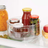 1 x RAW Customer Returns mDesign Lazy Susan storage basket rotating food storage spice organizer for the kitchen transparent - RRP €19.99