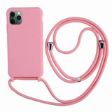 1 x Brand New 2ndSpring Case with Necklace Compatible with iPhone 11 Pro Max 6.5,Neck Strap Rope Pendant Cover,Soft Silicone Pink - RRP €19.2