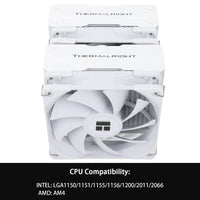 1 x RAW Customer Returns Thermalright Peerless Assassin 120 White CPU Cooler, 6 heat pipes, double TL-C12W PWM fan, aluminum cooler cover, AGHP technology, for AMD AM4 AM5 Intel1150 1155 1200 2011 - RRP €38.41