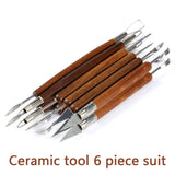 1 x RAW Customer Returns Clay tool, 6pcs ceramic modeling tool set, polymer ceramic clay sculpture tools modeling tool set - RRP €24.0