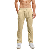 17 x Brand New Lanckeli Men s Linen Pants Summer Drawstring Beach Yoga Pants, Loose and Lightweight Casual Long Trousers. - RRP €484.67