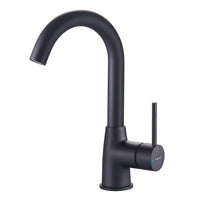 1 x RAW Customer Returns HOGART bathroom faucet, black wash basin faucet, wash basin faucet, mixer tap, kitchen faucet, wash basin faucets high, bathroom faucet for wash basin, 360 rotatable - RRP €44.36