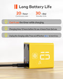 1 x RAW Customer Returns Ticktime Pomodoro Cube Timer, Digital Timer Cube, Pause Resume, Silent, Vibration Sound Alarm, for Work, ADHD, Office, Task, Meeting, 1 3 5 10 15 25 45 60Min Custom Countdown - Yellow - RRP €40.33