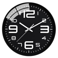 1 x RAW Customer Returns Plumeet 30 cm Anti-Ticking Silent Wall Clock with Modern and Beautiful Design for Living Room, Large Kitchen Wall Clock, Battery Operated Black  - RRP €18.84