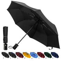 1 x RAW Customer Returns TechRise Umbrella, Stormproof Umbrella with Automatic Opening Closing, Portable Foldable Pocket Umbrella, Extremely Waterproof Robust, Large Umbrella for Men Women Children - RRP €14.99