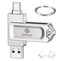 1 x RAW Customer Returns USB Stick for iPhone 15 Flash Drive 128GB Memory Stick External Photo Stick USB 3.0 Type C Stick Dual USB Flash Drive Photostick for iPhone 15 Series iPad Android PC Mac Silver, 128GB  - RRP €29.99