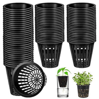 1 x RAW Customer Returns SAIJIAN 60pcs Hydroponic Net Pots 5.5cm Water Culture Planting Basket Garden Net Cup Hydroponic Planting Net Plastic Hydroponics Net Pot Bucket Basket Black - RRP €15.12