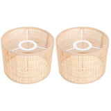 1 x RAW Customer Returns IMIKEYA 2 Pack Rattan Lampshade, E27 Small Lampshades Boho Style Lampshade for Clip-on Drum Lampshade Table Lamp Replacement Shade for Table Lamp Chandelier Floor Lamp - RRP €28.23