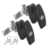 1 x RAW Customer Returns Pack of 2 locks for caravans with keys, lock cabinet set for furniture, cupboards, desks with 4 keys  - RRP €25.2