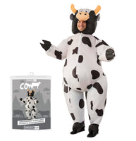 1 x RAW Customer Returns AirSuit Inflatable Cow Costume Unusual performance costume Premium Quality Size Adult Polyester Pleasantly portable Resistant With inflation system OriginalCup  - RRP €39.99