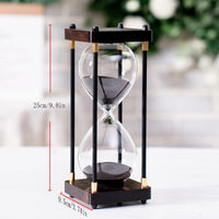 1 x RAW Customer Returns Large Hourglass Hourglass Timer 60 Minutes Vintage Wooden Hourglass Timer Modern Decoration for Home Kitchen Office Red  - RRP €35.27