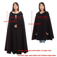 1 x RAW Customer Returns GRACEART Gothic Medieval Unisex Poncho Cape Bat Shal Cloak Throw Short - Black  - RRP €60.99