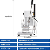 1 x RAW Customer Returns BAOSHISHAN Hot Foil Stamping Machine 8cm x 10cm Hot Stamping Machine Leather Embossing Machine Manual Leather PVC Printer 220V - RRP €189.0