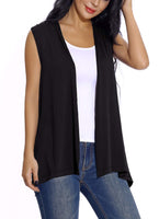 1 x RAW Customer Returns Women s Sleeveless Cardigan Vest Lightweight and Cool Coat XL, Black  - RRP €24.08