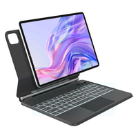 1 x RAW Customer Returns Magic Keyboard iPad Air 11 M2 2024, Case with Keyboard for iPad Air 6th 5th 4th Gen and iPad Pro 11 inch 4th 3rd 2nd 1st Illuminated Keyboard Magnetic Free-Floating Design QWERTZ Layout Mouse Gray - RRP €76.99