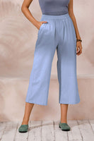 1 x RAW Customer Returns Ecupper Capris Pants Women Summer Plus Size Cotton Casual Pants - RRP €30.91