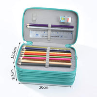 1 x RAW Customer Returns YFZYT 4 Layers PU Leather Pencil Case Super Large Capacity Pencil Bag Students Stationary Case Colored Pencils Holder Case Pencil Case Pencil Case with Inner Pocket 72 Slots Green 2 - RRP €18.14