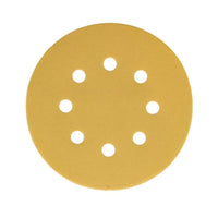 1 x RAW Customer Returns WOMGF Pack of 20 sanding discs 180 mm 8 holes Velcro sanding paper grit 180 yellow - RRP €26.4