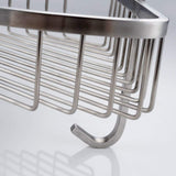 1 x RAW Customer Returns Konhard CS002 Brushed Stainless Steel Wall Basket for Bathroom and Shower 2 Tier. - RRP €58.06