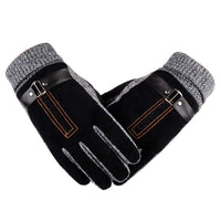 1 x RAW Customer Returns YULOONG Men s Gloves Winter Touchscreen Texting Driving Thick Suede Leather Gloves Fleece Lining Black - RRP €11.6