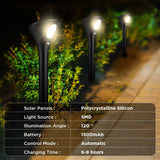 1 x RAW Customer Returns Ainostone Solar Lamps with Motion Sensor Outdoor 3 Pack Solar Lights 1500mAh Solar Spotlight Super Bright Warm White LED Solar Spotlight Auto On Off IP65 Waterproof for Garden Garage Patio Path House Yard - RRP €37.99