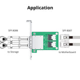 1 x RAW Customer Returns 10Gtek SAS Adapter 2X Internal SFF-8087 to 2X External SFF-8088 Slot - RRP €32.99